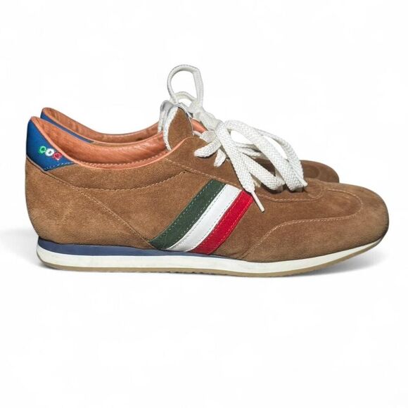 Serafini Italian Leather Suede Sneakers EU 42 US 9 Brown Retro Low Top main image 6